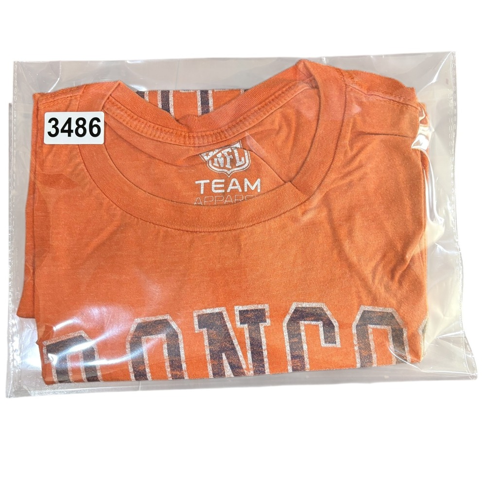 Denver Broncos T Shirt Mens M Orange NFL Team Apparel‎  Football Distressed - Picture 7 of 7